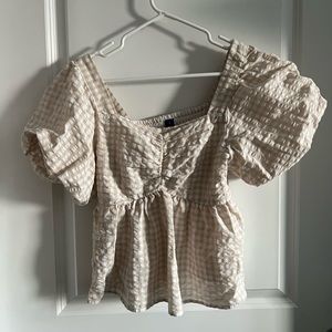 Old Navy Gingham Peplum Top
